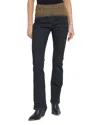 Lyssé Ceri High Rise Slim Flared Jeans In Dip Dye Black In Black