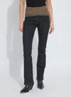 Lyssé Ceri High Rise Slim Flared Jeans In Dip Dye Black In Multi