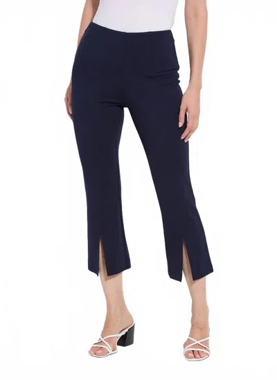 Lyssé Chantae Split Ankle Kick Flare Pants In True Navy In Blue