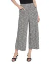 Lyssé Lysse High Waist Ankle Palazzo Stretch Tweed Pants In Multi