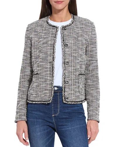 LYSSÉ CHARLOTTE COLLARLESS TWEED JACKET