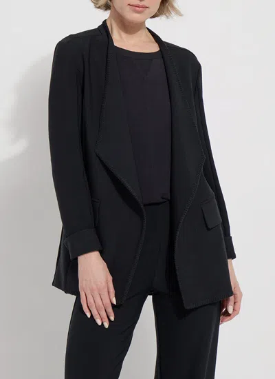 Lyssé Chloe Blanket Stitch Blazer In Black