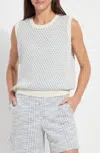 Lyssé Claire Textured Mesh Sweater Shell In Multi