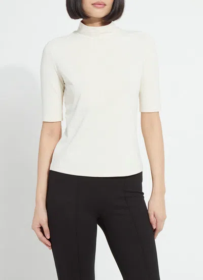 Lyssé Clara Mockneck Elbow Sleeve Top In Multi
