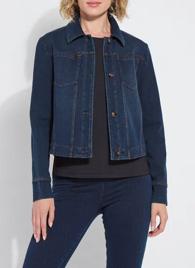Lyssé Classic Denim Jacket In Purple