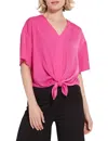 Lyssé Cleo Tie Up Top In Pink