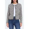 Lyssé Lysse Collarless Stretch Tweed Jacket In Multi Color
