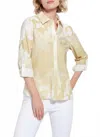 Lyssé Connie Button Down Shirt In Floating Shadows In Multi