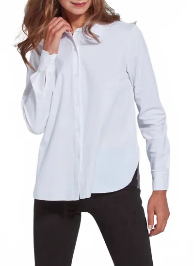 Lyssé Connie Slim Button Down Blouse In White