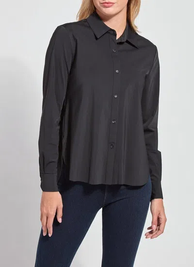 Lyssé Connie Slim Button Down Curvy In Black