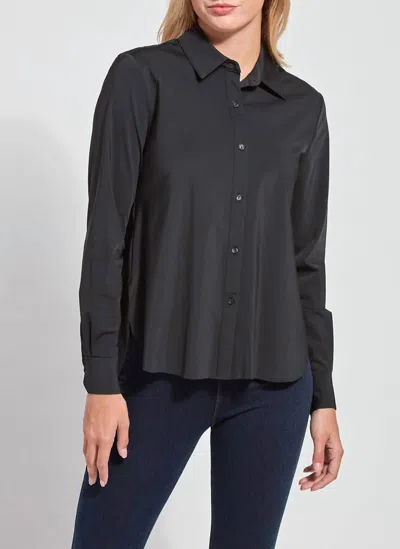 Lyssé Connie Slim Button Down Shirt In Black