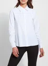 Lyssé Connie Slim Button Down Shirt In White