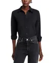 Lyssé Connie Slim Fit Button-up Shirt In Black