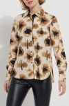 Shop Lyssé Connie Slim Fit Animal Print Button-up Shirt In Mute Burst
