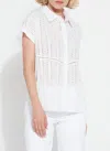 Lyssé Cornet Cotton Eyelet Top In White