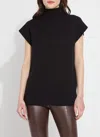 Lyssé Cortado Cap Sleeve Sweater In Black
