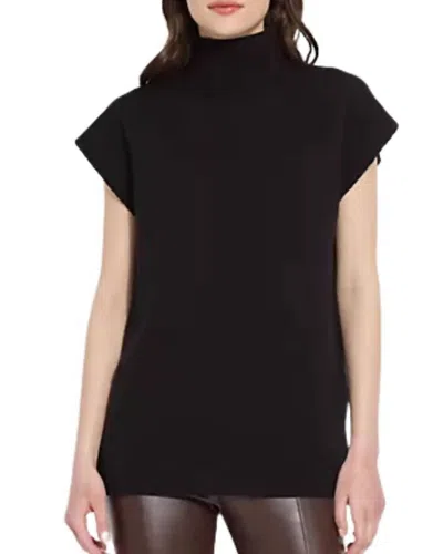 LYSSÉ CORTADO KNIT SWEATER TUNIC TOP IN BLACK