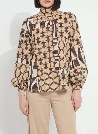 Lyssé Cosima Elastic Cuff Shirt In Purple