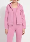 Lyssé Cotton Zip Up Hoodie Sweatshirt In Pink