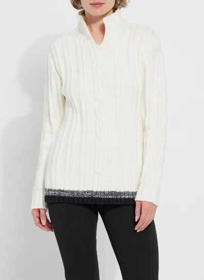 Lyssé Cozy Cable Alana Sweater In White