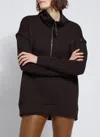 Lyssé Cozy Convertible Sweatshirt In Black