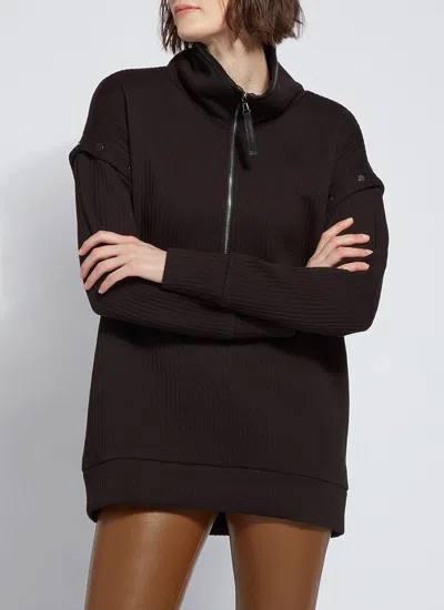 Lyssé Cozy Convertible Sweatshirt In Black