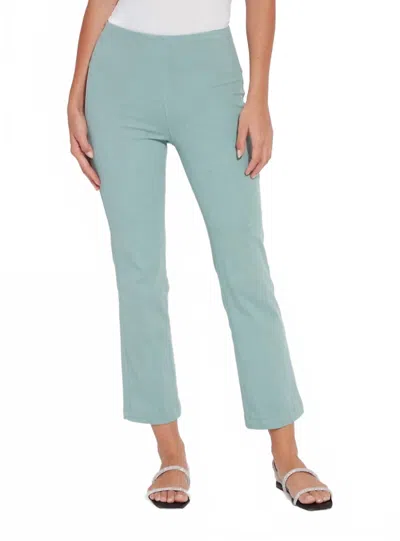 Lyssé Cropped Baby Bootcut Ankle Denim Pants In Morning Blue In Green