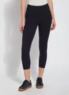Lyssé Cropped Classic Cotton Legging (21.5" Inseam) In Blue