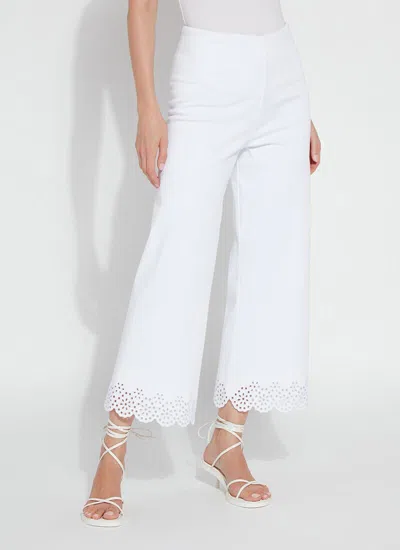 LYSSÉ CROPPED EMBROIDERED EYELET WIDE LEG (26" INSEAM)