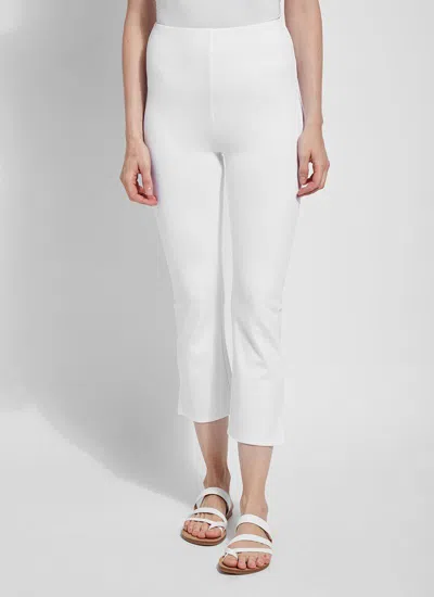 Lyssé Cropped Kick Flare (24" Inseam) In White