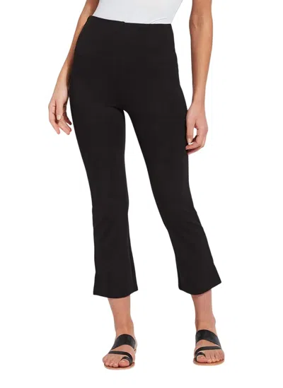 Lyssé Cropped Kick Flare Pant In Black