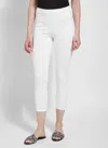 Lyssé Cropped Toothpick Denim Jeans In Sugar In Multi