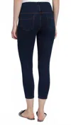 Lyssé Cropped Toothpick Denim Leggings In Indigo In Multi