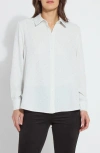 Lyssé Crystal Embellished Parker Shirt In Blue