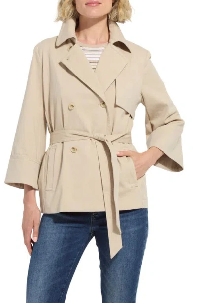 Lyssé Lysse Dakota Crop Trench Coat In Neutral