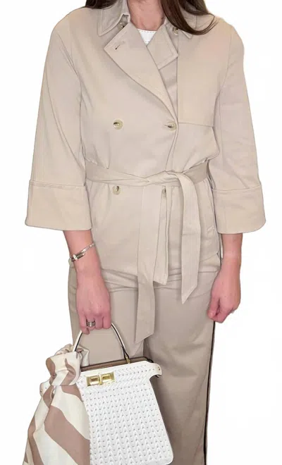 Lyssé Dakota Cropped Trench Coat In Beige In Neutral