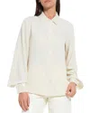 Lyssé Damari Sequin Embellished Shirt In Icing In White