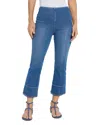Lyssé Dara High Rise Seamed Hem Crop Jeans In Mid Wash