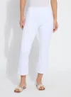 Lyssé Dara Seamed Hem Crop Denim (25" Inseam) In White