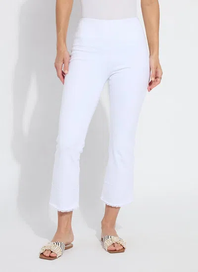 Lyssé Dara Seamed Hem Crop Denim (25" Inseam) In White