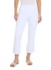 Lyssé Dara Seamed Hem Crop Denim Pants In White In White