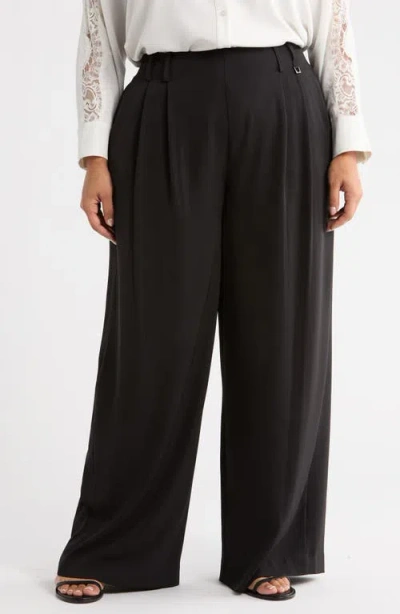 Lyssé Lysse Darcy Pleated High Waist Wide Leg Pants In Black