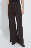 Lyssé Lysse Darcy Pleated Wide Leg Pants In Brown