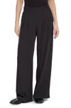 Lyssé Darcy Pleated Wide Leg Trouser Curvy In Black