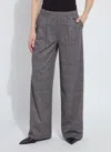 Lyssé Darcy Ponte Pleated Wide Leg Trouser In Gray