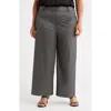 Lyssé Lysse Darlene Stripe High Waist Wide Leg Pants In Gray