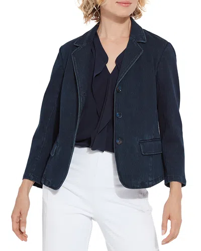 LYSSÉ DELLA DENIM CROPPED BLAZER