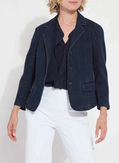 Lyssé Della Denim Cropped Blazer In Multi