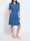 Lyssé Delphine Roll Tab St Chambry Dress In Blue