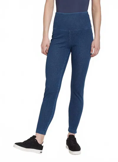 Lyssé Demi Denim Leggings In Mid Wash In Blue